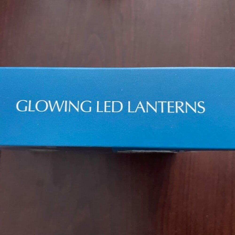 NEW Glowing LED Lanterns with Floating Flameless LED Candles 4pc PASTEL FLORALS - Picture 4 of 5